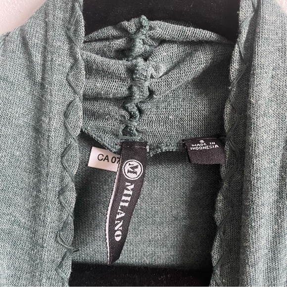 Extra Long Green Cardigan (S) - Picture 4 of 10